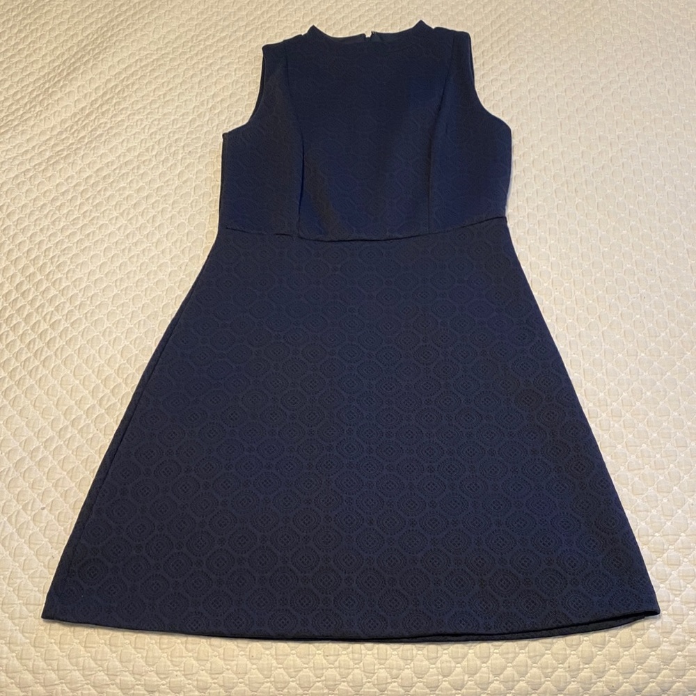 Loft Aline dress. Navy blue patten. Size 6.
